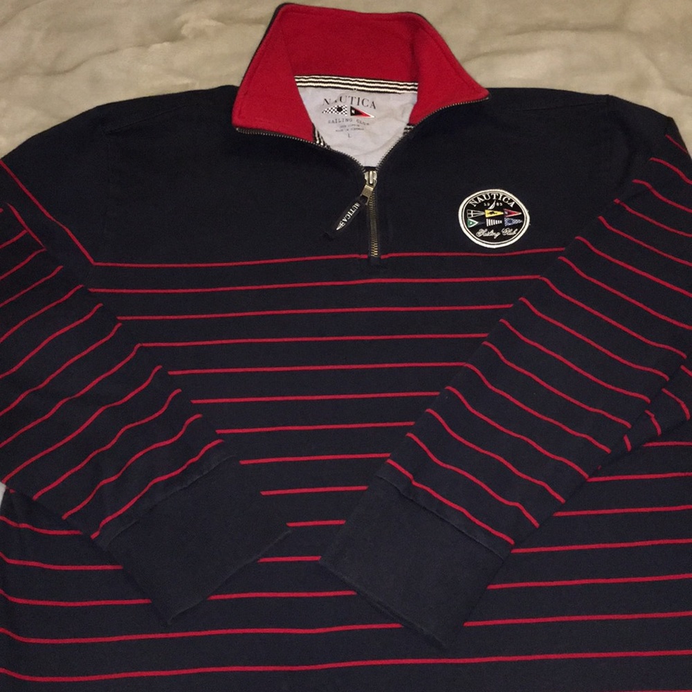 Nautica vintage 1/4 zip. 10/10 condition. Size LG